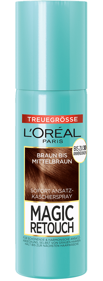 Schwarze Haare Magic Retouch Ansatz Kaschierspray Schwarz Packshot 90ml